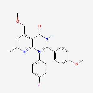 molecular formula C23H22FN3O3 B4321892 1-(4-fluorophenyl)-5-(methoxymethyl)-2-(4-methoxyphenyl)-7-methyl-2,3-dihydropyrido[2,3-d]pyrimidin-4(1H)-one 