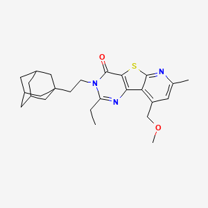 molecular formula C26H33N3O2S B4321894 3-[2-(1-adamantyl)ethyl]-2-ethyl-9-(methoxymethyl)-7-methylpyrido[3',2':4,5]thieno[3,2-d]pyrimidin-4(3H)-one 