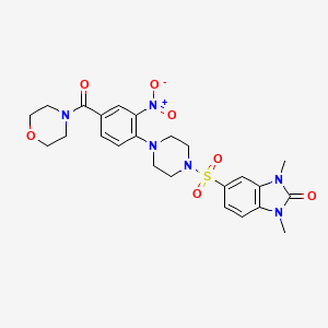 1,3-dimethyl-5-({4-[4-(morpholin-4-ylcarbonyl)-2-nitrophenyl]piperazin-1-yl}sulfonyl)-1,3-dihydro-2H-benzimidazol-2-one