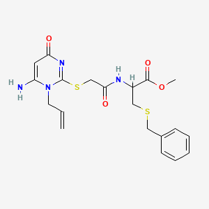 methyl N-{[(1-allyl-6-amino-4-oxo-1,4-dihydropyrimidin-2-yl)thio]acetyl}-S-benzylcysteinate