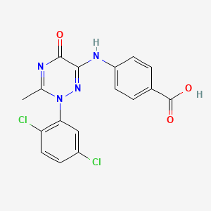 molecular formula C17H12Cl2N4O3 B4321934 4-{[2-(2,5-dichlorophenyl)-3-methyl-5-oxo-2,5-dihydro-1,2,4-triazin-6-yl]amino}benzoic acid 