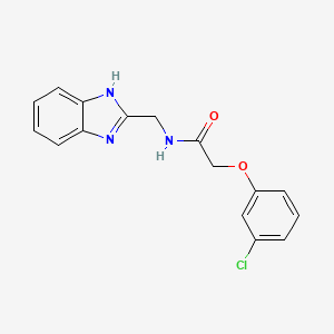 molecular formula C16H14ClN3O2 B4321980 N-[(1H-13-BENZODIAZOL-2-YL)METHYL]-2-(3-CHLOROPHENOXY)ACETAMIDE 