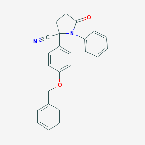 molecular formula C24H20N2O2 B432199 2-[4-(Benzyloxy)phenyl]-5-oxo-1-phenyl-2-pyrrolidinecarbonitrile CAS No. 664972-08-1