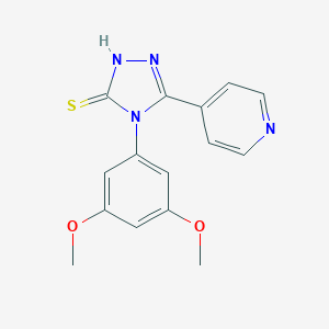 molecular formula C15H14N4O2S B432200 4-(3,5-二甲氧基苯基)-5-吡啶-4-基-4H-1,2,4-三唑-3-硫醇 CAS No. 517869-97-5
