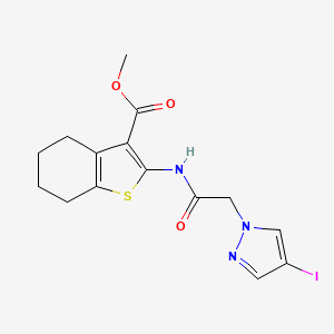 methyl 2-{[(4-iodo-1H-pyrazol-1-yl)acetyl]amino}-4,5,6,7-tetrahydro-1-benzothiophene-3-carboxylate