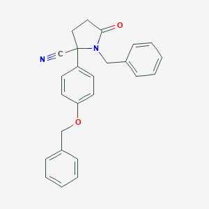 1-Benzyl-2-[4-(benzyloxy)phenyl]-5-oxo-2-pyrrolidinecarbonitrile