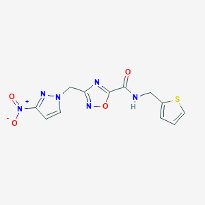 3-[(3-nitro-1H-pyrazol-1-yl)methyl]-N-(2-thienylmethyl)-1,2,4-oxadiazole-5-carboxamide