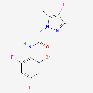 N-(2-bromo-4,6-difluorophenyl)-2-(4-iodo-3,5-dimethyl-1H-pyrazol-1-yl)acetamide