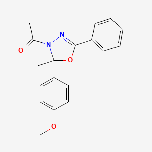 3-acetyl-2-(4-methoxyphenyl)-2-methyl-5-phenyl-2,3-dihydro-1,3,4-oxadiazole