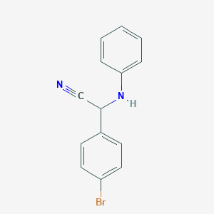 molecular formula C14H11BrN2 B432209 2-Anilino-2-(4-bromophenyl)acetonitrile CAS No. 578710-10-8