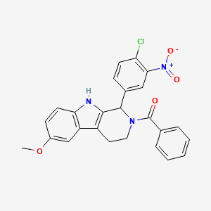 2-benzoyl-1-(4-chloro-3-nitrophenyl)-6-methoxy-2,3,4,9-tetrahydro-1H-beta-carboline