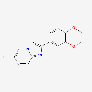 6-chloro-2-(2,3-dihydro-1,4-benzodioxin-6-yl)imidazo[1,2-a]pyridine