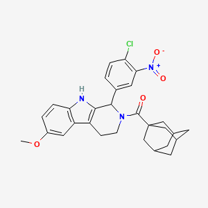 molecular formula C29H30ClN3O4 B4322143 2-(1-adamantylcarbonyl)-1-(4-chloro-3-nitrophenyl)-6-methoxy-2,3,4,9-tetrahydro-1H-beta-carboline 