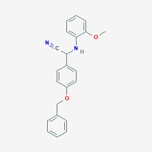 molecular formula C22H20N2O2 B432215 [4-(Benzyloxy)phenyl](2-methoxyanilino)acetonitrile CAS No. 573698-43-8