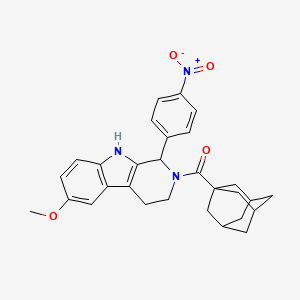 molecular formula C29H31N3O4 B4322154 2-(1-adamantylcarbonyl)-6-methoxy-1-(4-nitrophenyl)-2,3,4,9-tetrahydro-1H-beta-carboline 