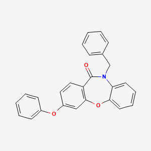 molecular formula C26H19NO3 B4322205 10-benzyl-3-phenoxydibenzo[b,f][1,4]oxazepin-11(10H)-one 