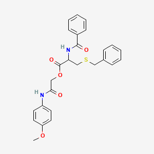 2-[(4-methoxyphenyl)amino]-2-oxoethyl N-benzoyl-S-benzylcysteinate