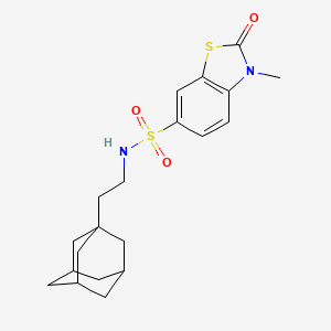 molecular formula C20H26N2O3S2 B4322221 N-[2-(1-adamantyl)ethyl]-3-methyl-2-oxo-2,3-dihydro-1,3-benzothiazole-6-sulfonamide 