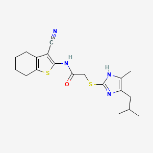 N-(3-cyano-4,5,6,7-tetrahydro-1-benzothien-2-yl)-2-[(5-isobutyl-4-methyl-1H-imidazol-2-yl)thio]acetamide