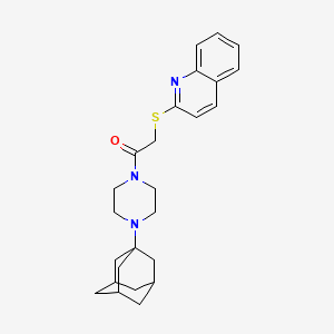 2-({2-[4-(1-adamantyl)piperazin-1-yl]-2-oxoethyl}thio)quinoline