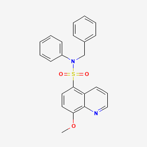 molecular formula C23H20N2O3S B4322254 N-benzyl-8-methoxy-N-phenylquinoline-5-sulfonamide 