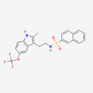 N-{2-[2-methyl-5-(trifluoromethoxy)-1H-indol-3-yl]ethyl}naphthalene-2-sulfonamide