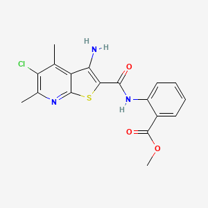 methyl 2-{[(3-amino-5-chloro-4,6-dimethylthieno[2,3-b]pyridin-2-yl)carbonyl]amino}benzoate