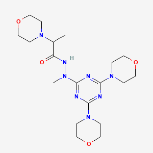 N'-(4,6-dimorpholin-4-yl-1,3,5-triazin-2-yl)-N'-methyl-2-morpholin-4-ylpropanohydrazide