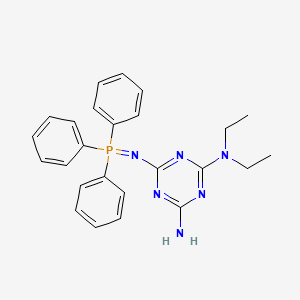 molecular formula C25H27N6P B4322292 N,N-diethyl-6-[(triphenylphosphoranylidene)amino]-1,3,5-triazine-2,4-diamine 