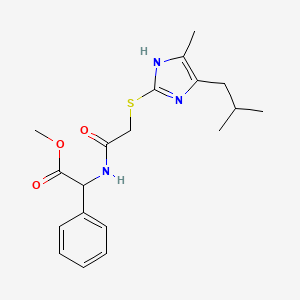 methyl ({[(5-isobutyl-4-methyl-1H-imidazol-2-yl)thio]acetyl}amino)(phenyl)acetate