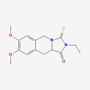 2-ethyl-7,8-dimethoxy-3-thioxo-2,3,10,10a-tetrahydroimidazo[1,5-b]isoquinolin-1(5H)-one