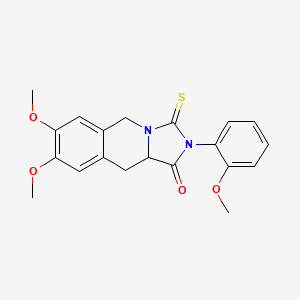 7,8-dimethoxy-2-(2-methoxyphenyl)-3-thioxo-2,3,10,10a-tetrahydroimidazo[1,5-b]isoquinolin-1(5H)-one