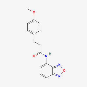 molecular formula C16H15N3O3 B4322344 N-2,1,3-benzoxadiazol-4-yl-3-(4-methoxyphenyl)propanamide 