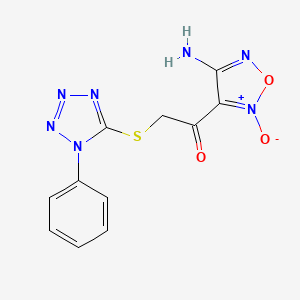 1-(4-amino-2-oxido-1,2,5-oxadiazol-3-yl)-2-[(1-phenyl-1H-tetrazol-5-yl)thio]ethanone