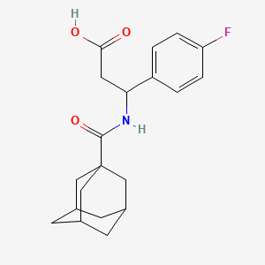 molecular formula C20H24FNO3 B4322377 3-[(1-adamantylcarbonyl)amino]-3-(4-fluorophenyl)propanoic acid 