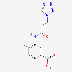 molecular formula C12H13N5O3 B4322418 4-methyl-3-{[3-(1H-tetrazol-1-yl)propanoyl]amino}benzoic acid 