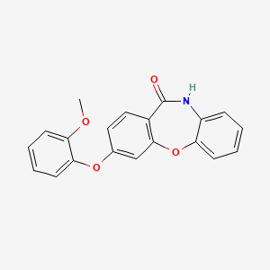 molecular formula C20H15NO4 B4322454 3-(2-methoxyphenoxy)dibenzo[b,f][1,4]oxazepin-11(10H)-one 