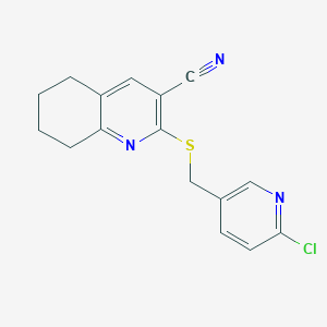 2-{[(6-chloropyridin-3-yl)methyl]thio}-5,6,7,8-tetrahydroquinoline-3-carbonitrile