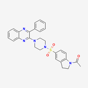 2-{4-[(1-acetyl-2,3-dihydro-1H-indol-5-yl)sulfonyl]piperazin-1-yl}-3-phenylquinoxaline