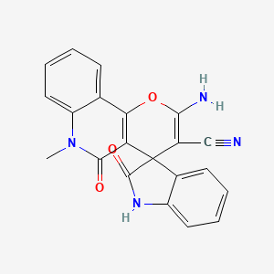 2'-amino-6'-methyl-2,5'-dioxo-1,2,5',6'-tetrahydrospiro[indole-3,4'-pyrano[3,2-c]quinoline]-3'-carbonitrile