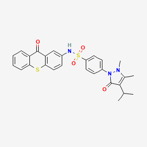 4-(4-isopropyl-2,3-dimethyl-5-oxo-2,5-dihydro-1H-pyrazol-1-yl)-N-(9-oxo-9H-thioxanthen-2-yl)benzenesulfonamide