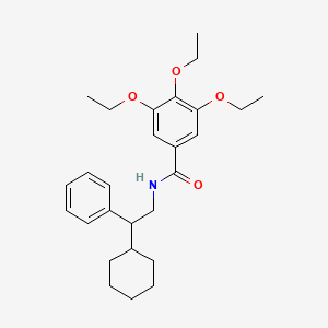 molecular formula C27H37NO4 B4322540 N-(2-cyclohexyl-2-phenylethyl)-3,4,5-triethoxybenzamide 