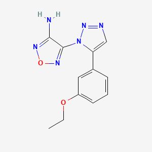 4-[5-(3-ethoxyphenyl)-1H-1,2,3-triazol-1-yl]-1,2,5-oxadiazol-3-amine