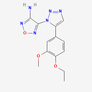 4-[5-(4-ethoxy-3-methoxyphenyl)-1H-1,2,3-triazol-1-yl]-1,2,5-oxadiazol-3-amine