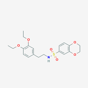 molecular formula C20H25NO6S B4322608 N-[2-(3,4-diethoxyphenyl)ethyl]-2,3-dihydro-1,4-benzodioxine-6-sulfonamide 