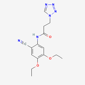 N-(2-cyano-4,5-diethoxyphenyl)-3-(1H-tetrazol-1-yl)propanamide