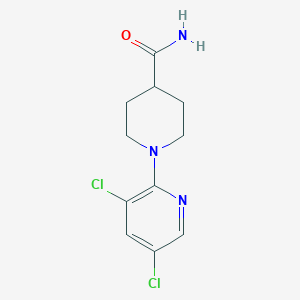 molecular formula C11H13Cl2N3O B4322612 1-(3,5-dichloropyridin-2-yl)piperidine-4-carboxamide 