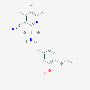 5-chloro-3-cyano-N-[2-(3,4-diethoxyphenyl)ethyl]-4,6-dimethylpyridine-2-sulfonamide