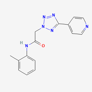 N-(2-methylphenyl)-2-(5-pyridin-4-yl-2H-tetrazol-2-yl)acetamide