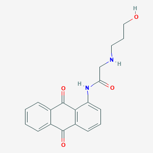 molecular formula C19H18N2O4 B4322741 N~1~-(9,10-dioxo-9,10-dihydroanthracen-1-yl)-N~2~-(3-hydroxypropyl)glycinamide 